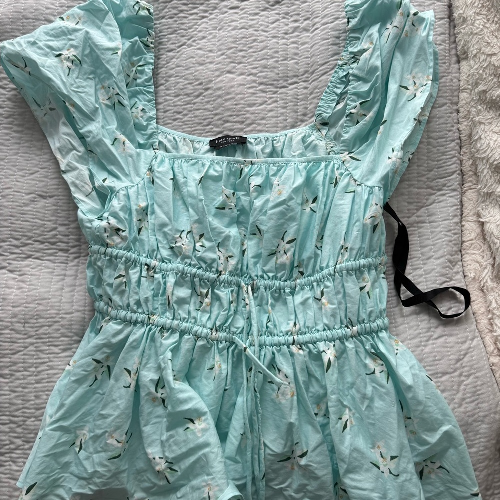 Kate Spade Ruffled Smocked Blouse